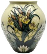 Moorcroft vase of ovoid form decorated in the 'Lamia' pattern by Rachel Bishop