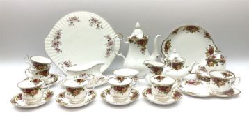 Royal Albert Old Country Roses pattern tea set