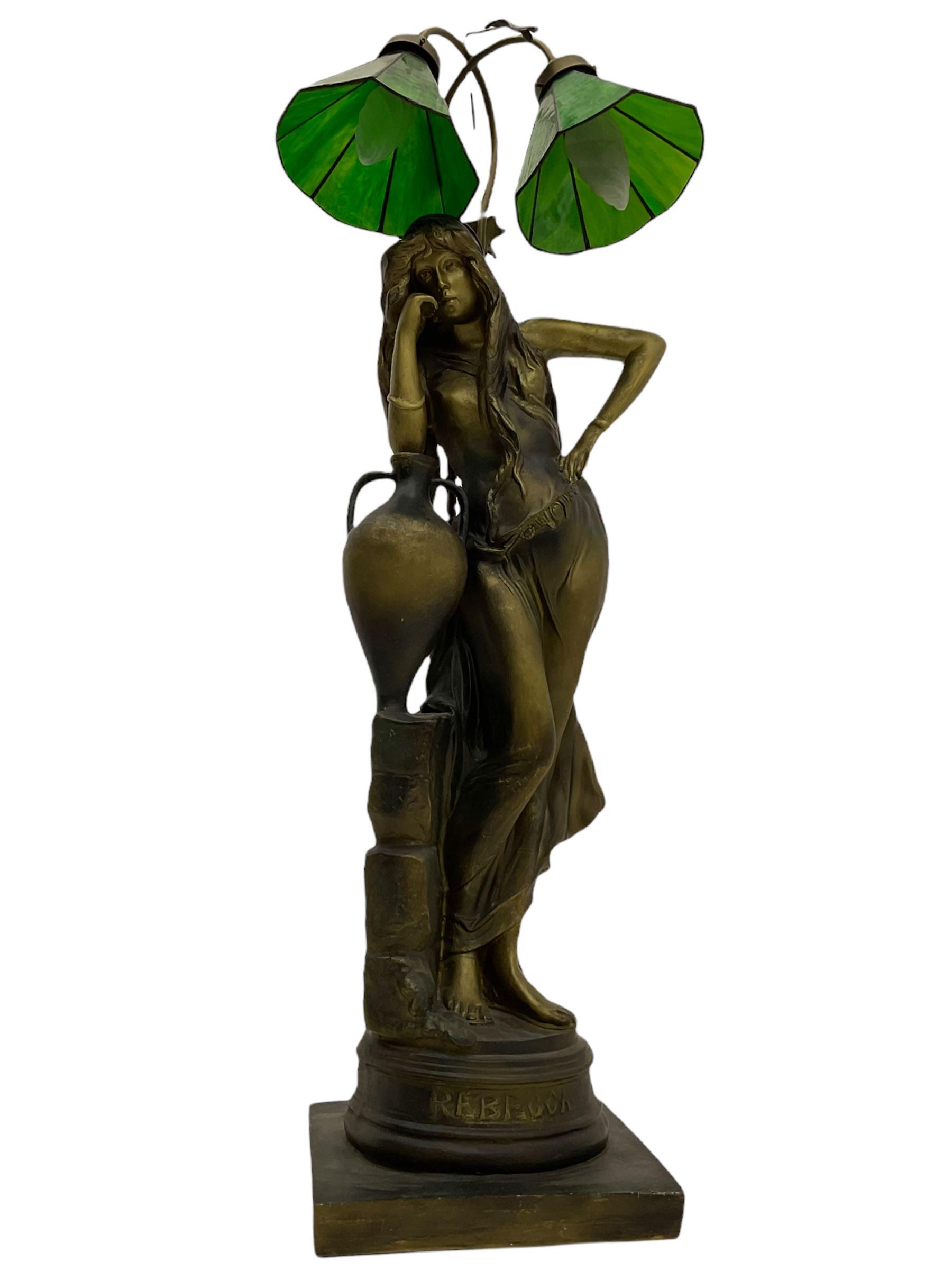 Large Italian style figural lamp depicting Rebecca with urn - Image 4 of 7