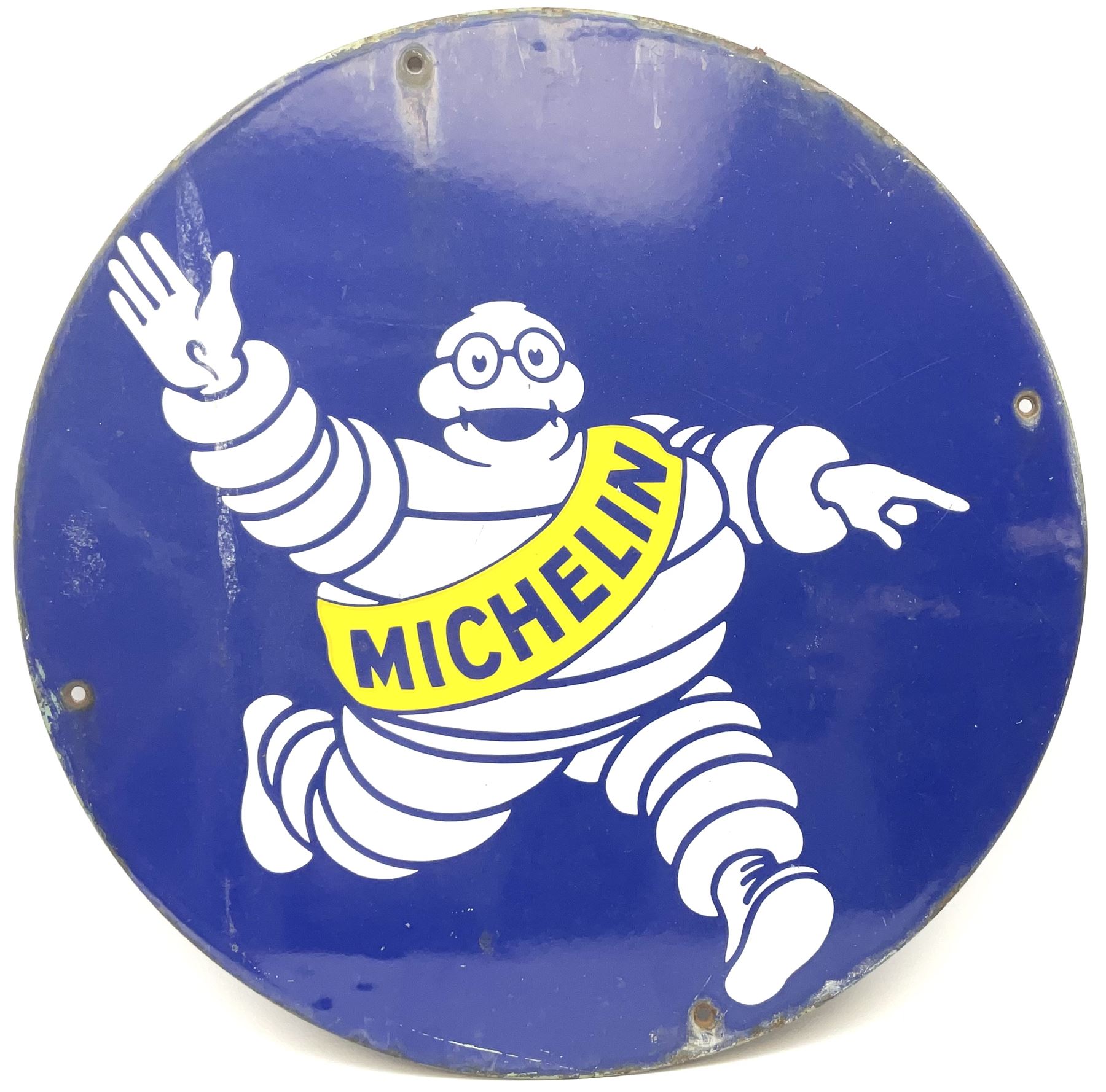 Vintage Michelin enamel advertising sign
