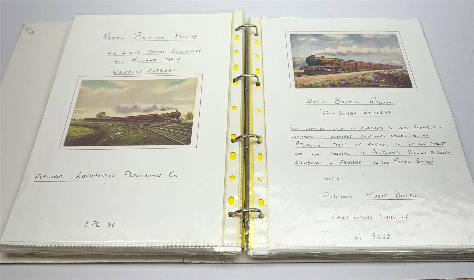 Two modern loose leaf albums containing over one-hundred and seventy printed postcards of railway i - Image 3 of 3