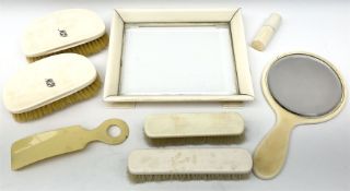 Early 20th century ivory dressing table set