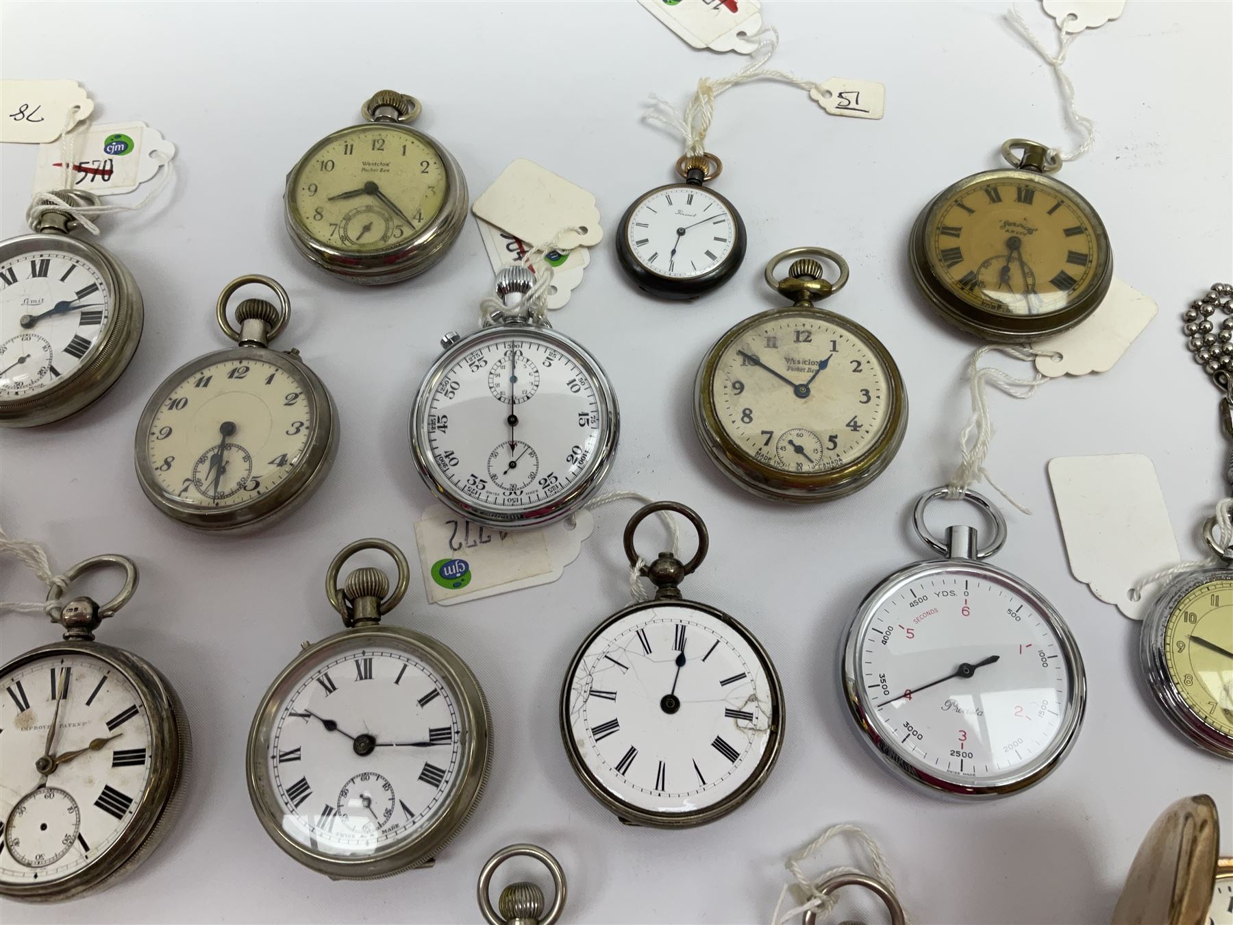 Collection of silver and metal pocket watches - Image 6 of 10