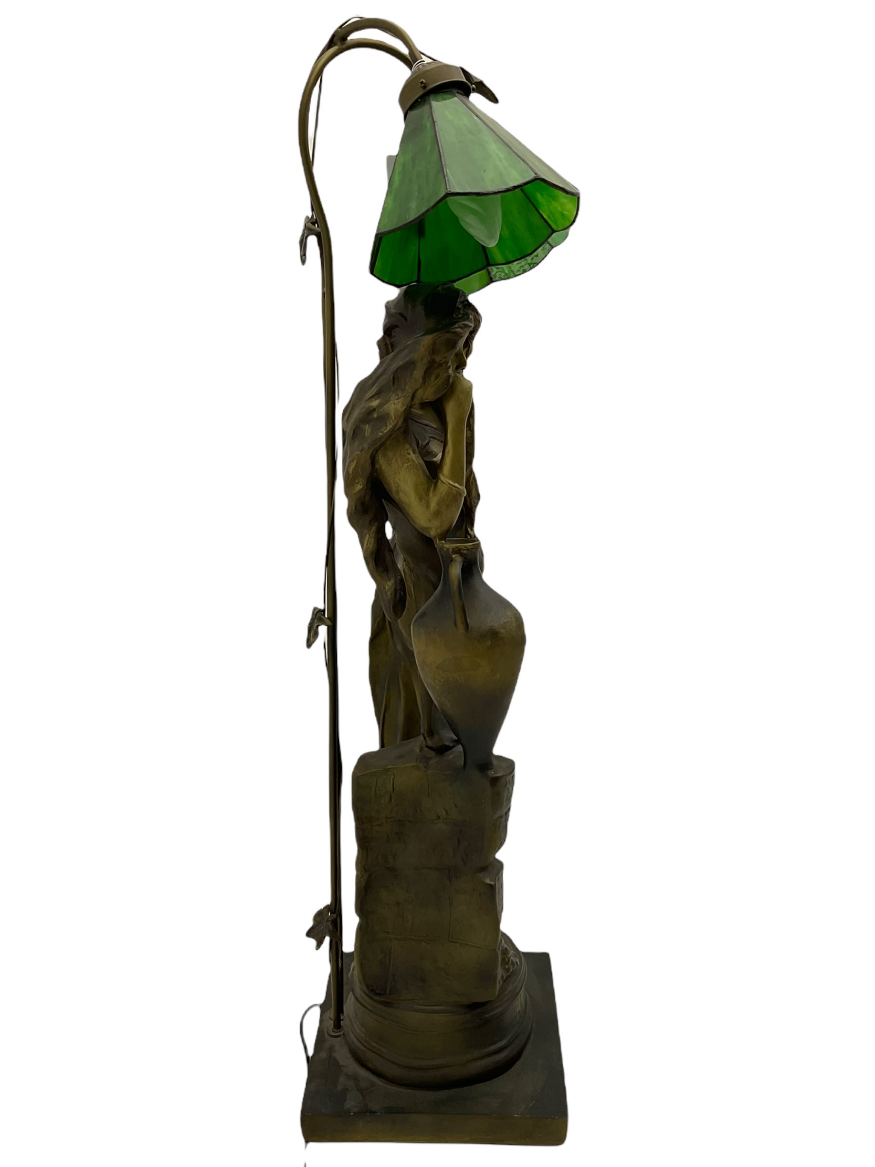 Large Italian style figural lamp depicting Rebecca with urn - Image 3 of 7