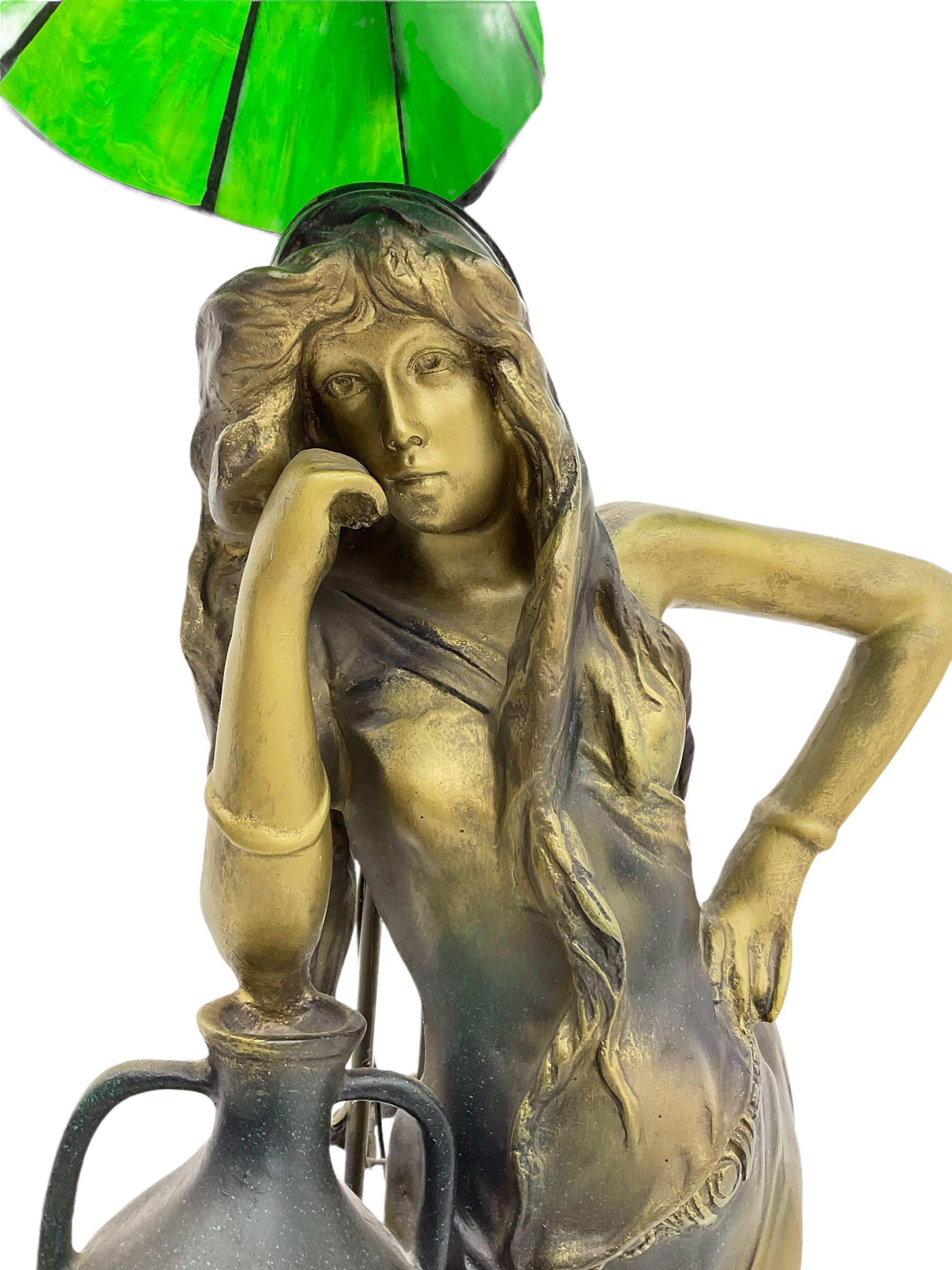 Large Italian style figural lamp depicting Rebecca with urn - Image 5 of 7