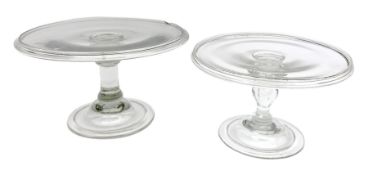 Two Georgian glass tazzas