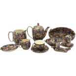 Ten pieces of Grimwades 'Hazel' pattern chintz ware