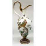 Victorian Aesthetic movement milk glass ewer