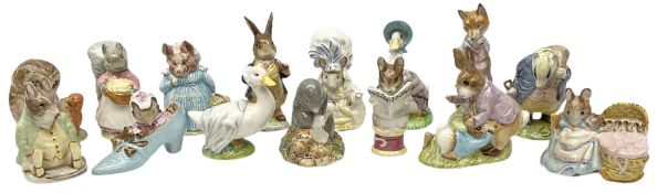 Fifteen Beswick Beatrix Potter figures