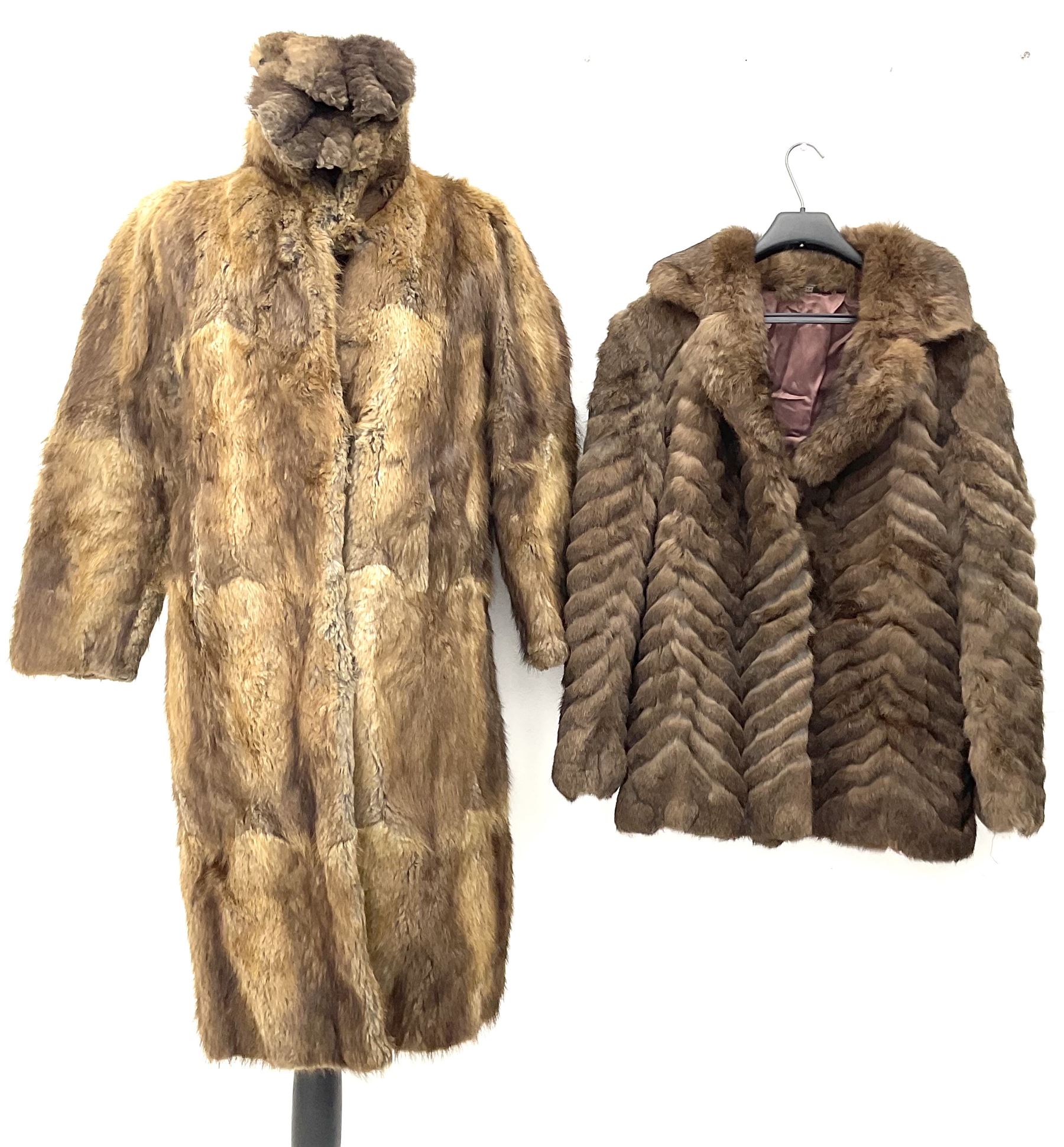 Ladies brown coney fur jacket