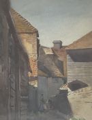 Mary Izod Weld (British exh.1881-1882): Buildings with figures