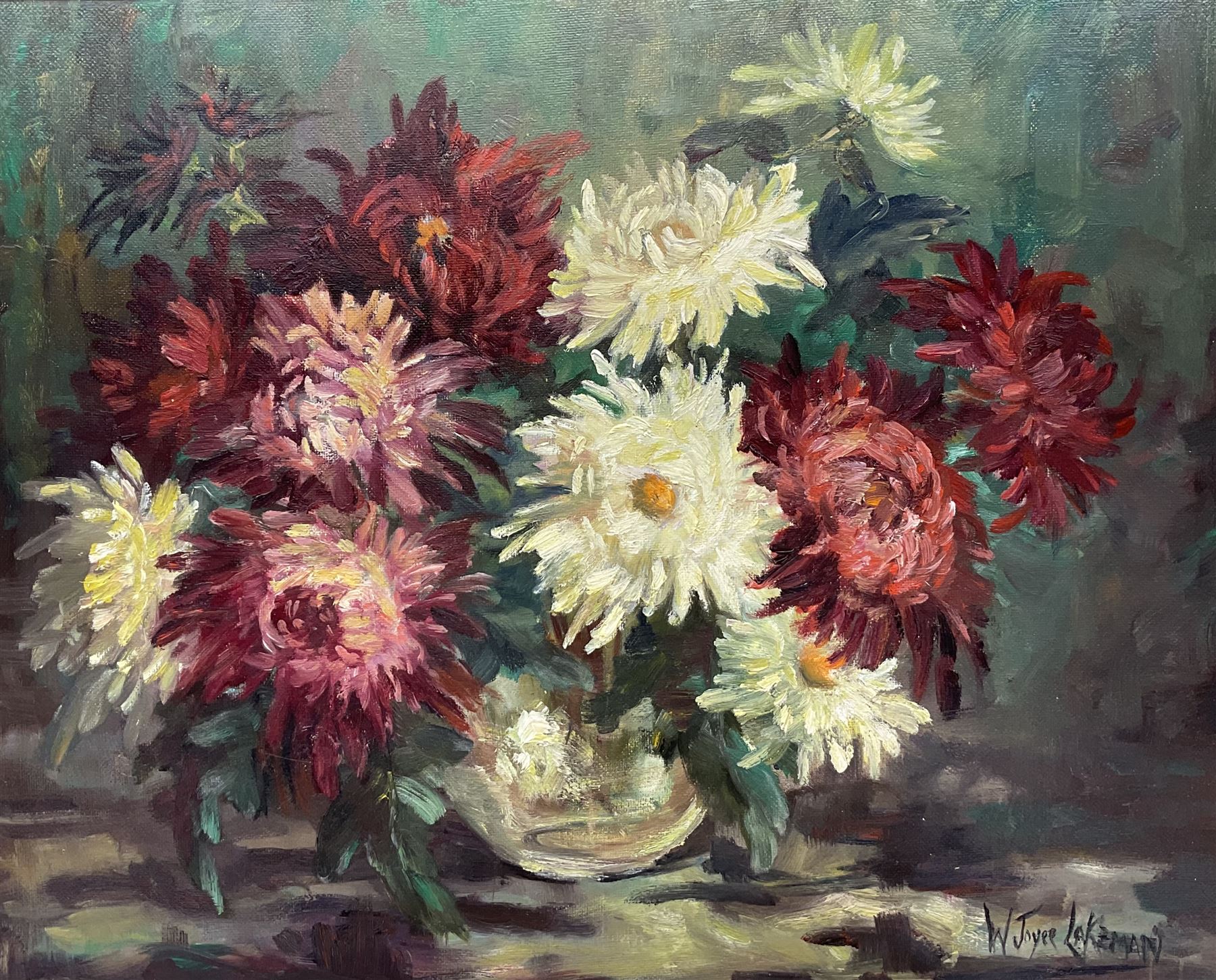 W Joyce Lakeman (British 20th century): Still Life Flowers in a Vase