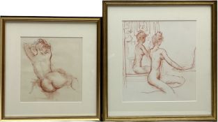 Peter Collins ARCA (British 1923-2001): Nude by a Mirror & Nude Sleeping