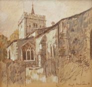Hugh Ralph Micklem (British 1918-2009): St Mary's Church Denham Buckinghamshire