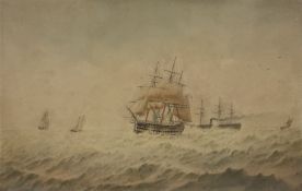 William Frederick Settle (British 1821-1897): Sail and Steam Vessels at Sea