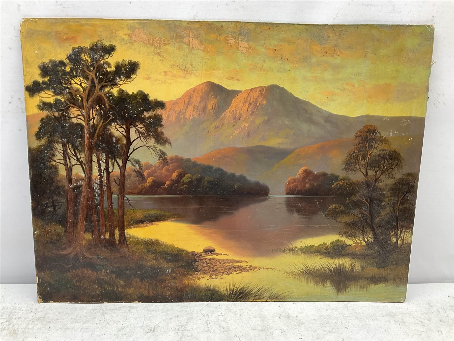 English School (19th century): Lakeland and River scenes at Sunset - Image 3 of 4