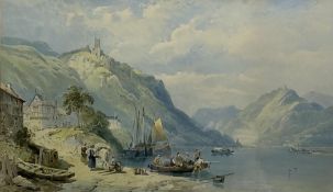 Thomas Charles Leeson Rowbotham (British 1823-1875): Italian Lake scene