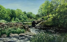 Frances St. Clair Miller (British 1947-): 'River Landscape II'