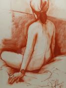 David Fisher (British 1963-): Seated Nude
