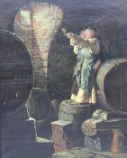 English School (19th/20th century): Tasting in the Wine Cellar