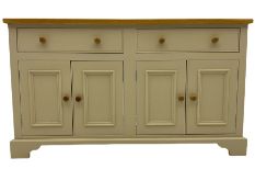 Neptune Furniture - Chichester oak and cream painted sideboard