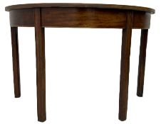 Early 19th century mahogany demi-lune table