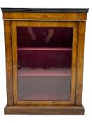 Victorian walnut pier display cabinet