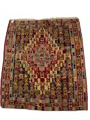 Small Turkish geometric pattern rug