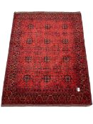 Afghan red ground rug