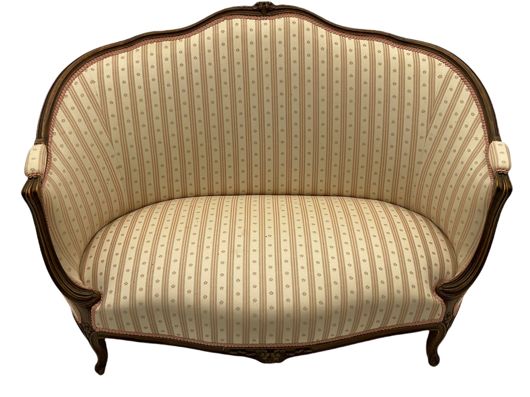 French style beech framed two seat sofa - Image 2 of 6