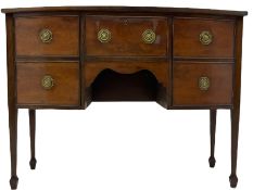 19th century mahogany bow front sideboard