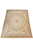 Late 20th century French style needle work Aubusson rug