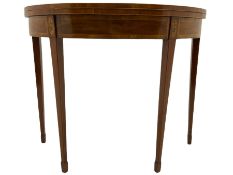 Georgian mahogany demi-lune card table