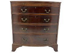 Late Georgian mahogany bow front bachelor's chest