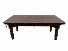 Edwardian mahogany framed half size slate bed billiard table by 'Riley'