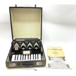 GDR Firotti piano accordion with black and silver case