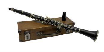 Buffet Crampon Paris African blackwood four-piece clarinet with nickel fittings