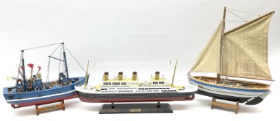 Wooden model of RMS Titanic