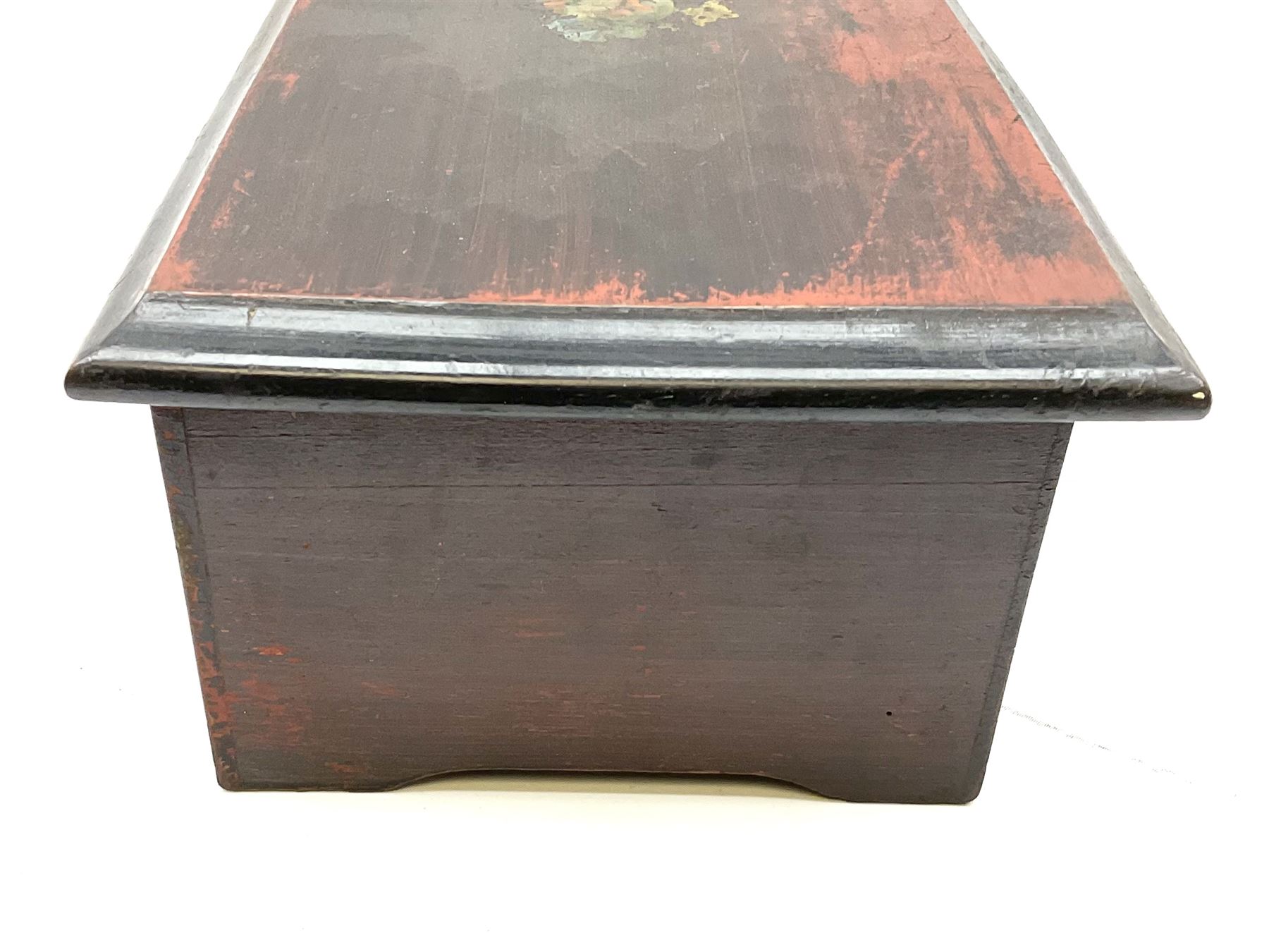 Late 19th century Swiss musical box for restoration with lever wind 9cm barrel - Image 9 of 14