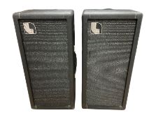 1970s pair of Laney professional speakers with leads and covers