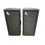 1970s pair of Laney professional speakers with leads and covers