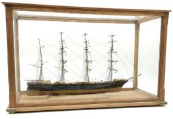Model of a four masted sailing ship