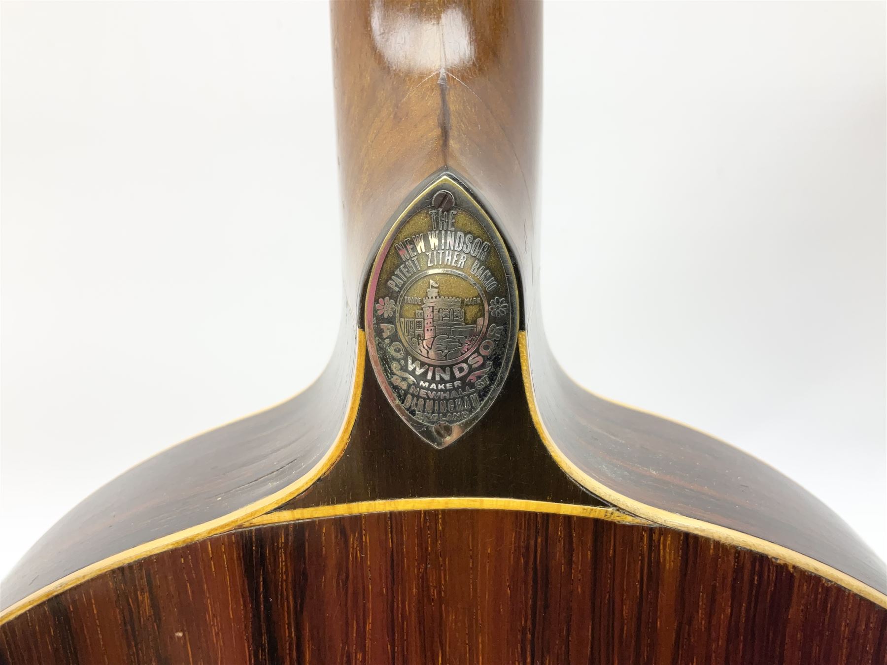 The Windsor Popular Model 5 five string closed back banjo - Image 11 of 21