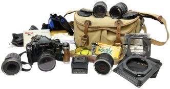 Pentax 67II camera with Asahi SMC Pentax - 6x7 '1:4 45mm' lens