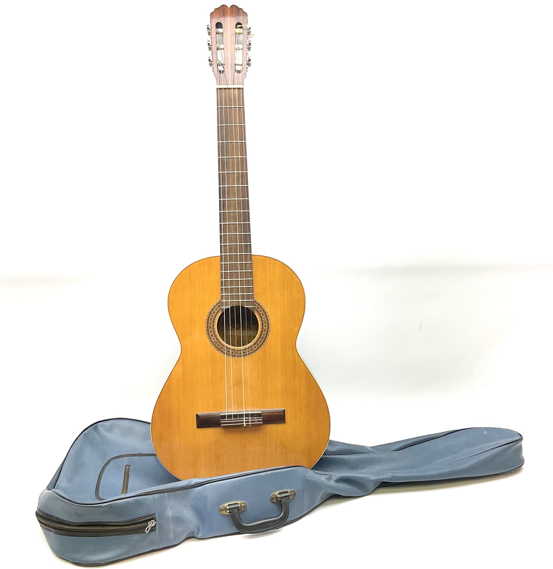 Spanish Concert Grande acoustic guitar with mahogany back and ribs and spruce top L100cm; in soft ca