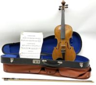 German violin c1900 the 35.5cm two-piece maple back impressed KLOTZ