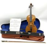 German violin c1900 the 35.5cm two-piece maple back impressed KLOTZ