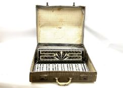 Italian Frontalini piano accordion 'Artist Model' with Art Deco style jewelled black and ivory colou