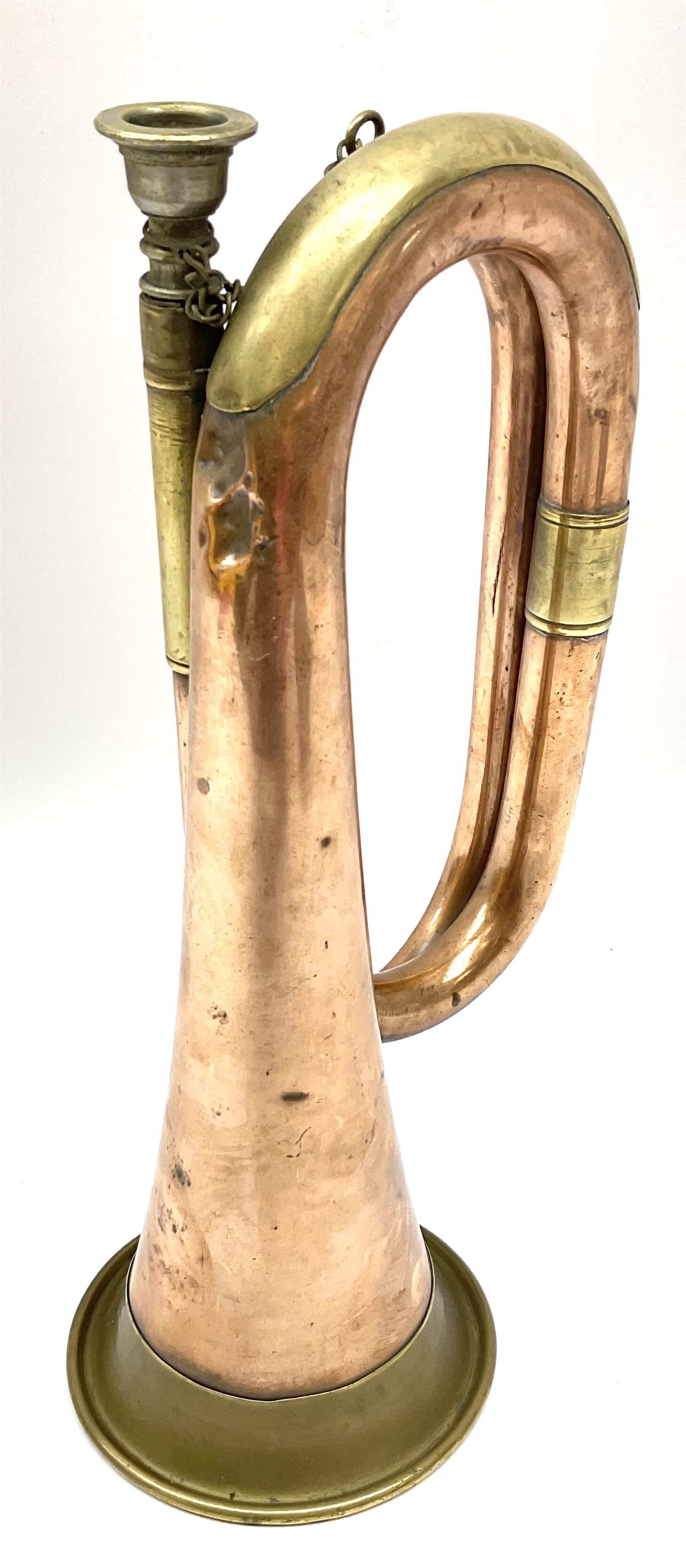 Two continental autoharps; military style copper and brass bugle; and a gourd five-key thumb piano ' - Image 10 of 15