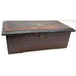 Late 19th century Swiss musical box for restoration with lever wind 9cm barrel